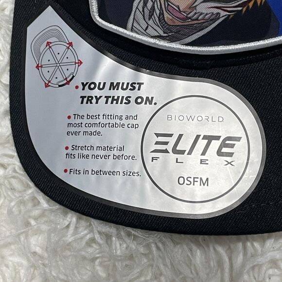 Bleach Ichigo Kurosaki Mens Hat Anime Elite Snap Back Adjustable New Bioworld - Picture 5 of 6